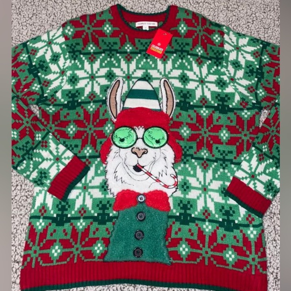 NWT Celebrate Together Ugly Christmas Sweater size XL, great for Christmas!